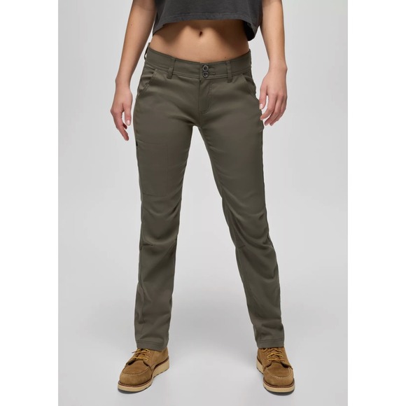 Prana Halle Straight Fit Olive Green Hiking Pants Size 10/RG Outdoors Adventure - Picture 1 of 11